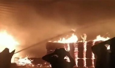 Loss of lakhs due to factory fire: fire broke out in plywood factory, more than 12 fire brigades controlled
