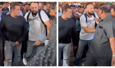 Bodyguard Shera pushed a fan who came to shake hands with Salman Khan, video of the actor staring angrily went viral