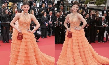 Urvashi Rautela dominated the Cannes red carpet, 'Barbie Doll' in orange gown