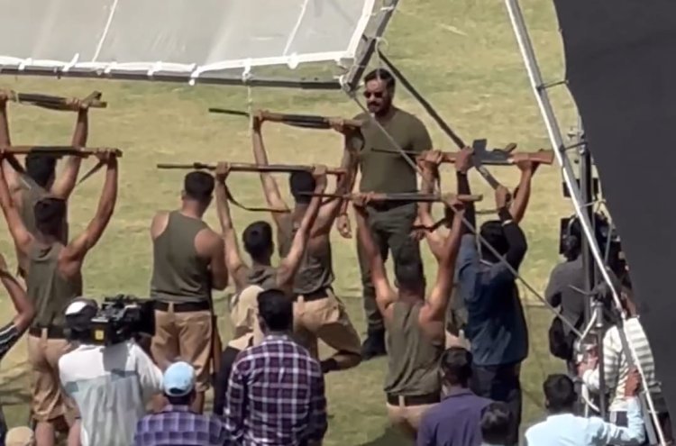 Ajay Devgan is shooting the film in Jaipur; Appeared in the role of army trainer during the shooting