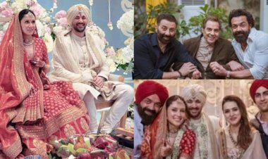 Grand welcome of Drisha Acharya in Deol family after marriage, Sunny Deol wrote love note for 'daughter'