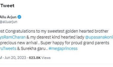 Allu Arjun rejoiced at the birth of niece, lavished love on Ramcharan's daughter