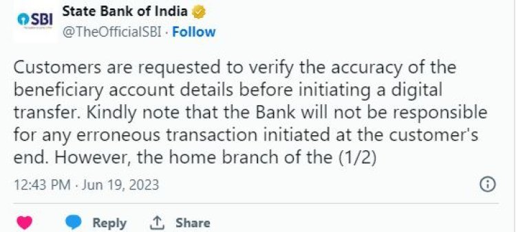 If money has been transferred to the wrong account, do not take tension, SBI told the way to return the money