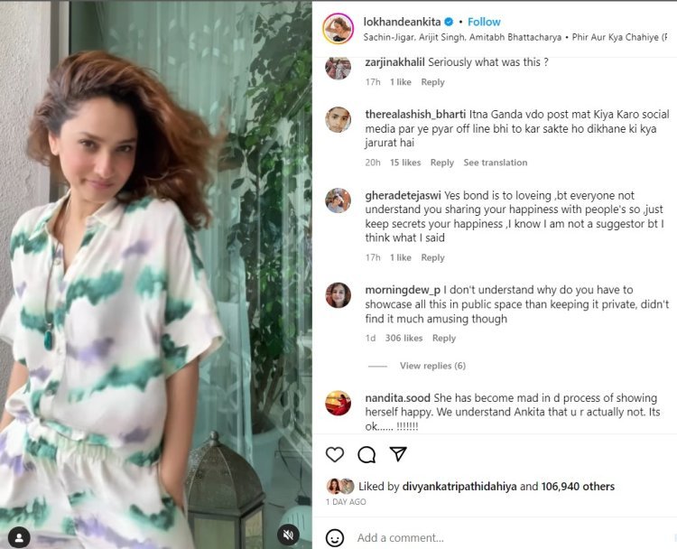 Ankita Lokhande got trolled for sharing a romantic video with her husband, fans said - why show it in public