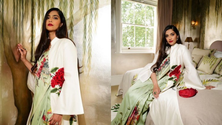 Sonam Kapoor's gorgeous look for UK PM Rishi Sunak's reception, in floral saree