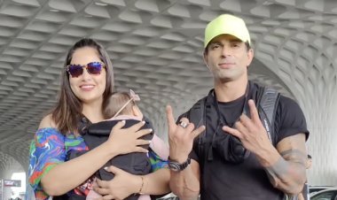 Bipasha Basu went on vacation with her eight-month-old daughter, 'Devi' seen in this style at the airport