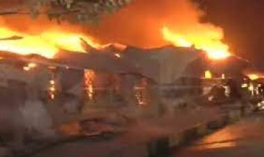 Fierce fire in Pakistan's Mansehra scrap market, shops gutted after chemical explosion