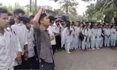 Principal of Assam College drinks liquor on campus, video goes viral; students protested fiercely