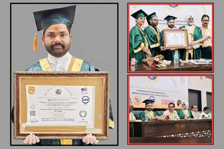 Lucknow's Pride: Sunil Kumar Verma 'Sonu' Awarded Honorary Doctorate by Mother Teresa University