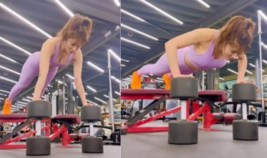 #FitnessInspiration: Urvashi Rautela Shines Bright During Chest Workout