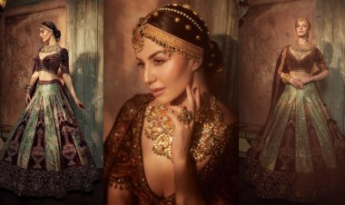 Giorgia Andriani's Breathtaking Bridal Look as a Regal Maharani for Designer Lalit Dalmia