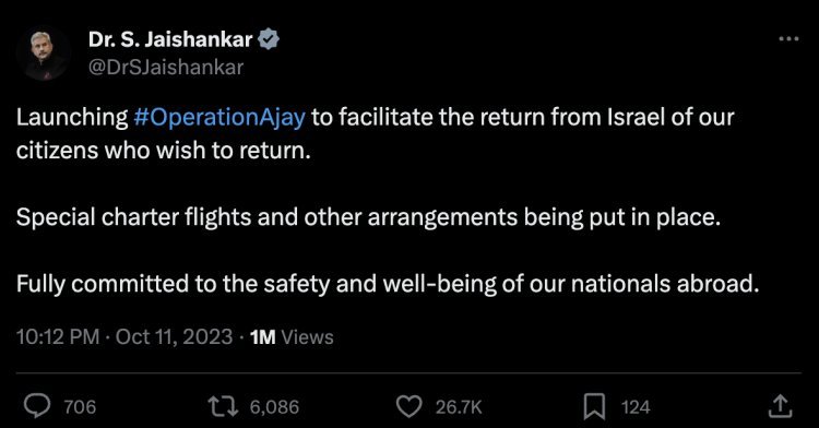 Preparations to evacuate Indians stranded in Israel, Operation Ajay started, special flight will leave today