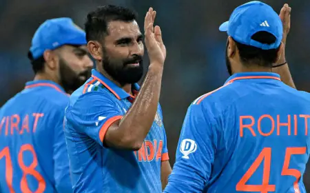 India Dominates England in Thrilling Victory: Mohammed Shami and Rohit Sharma Shine