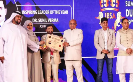 Lucknow's Shining Star Dr. Sunil Kumar Verma 'Sonu; Honored as 'Inspiring Leader of the Year' in Dubai