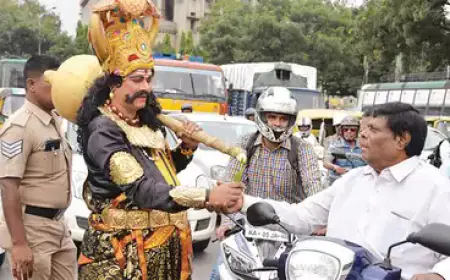 People of Noida, be careful! 'Yamraj' hits the streets, this is not the afterlife but this is its purpose