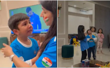 Child hugged his mother and cried bitterly after India lost in the World Cup final, you will get emotional after watching the video