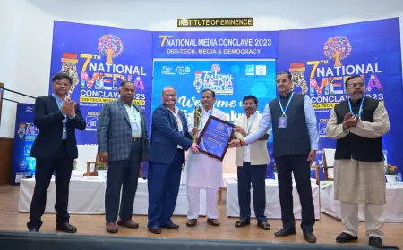 Manipal University Jaipur's Media School Clinches National Media Conclave Award for Excellence in Research and Publications