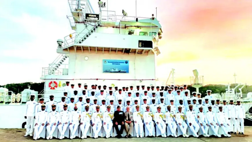 Indian Coast Guard ship 'Sangram' was decommissioned with full honors, many honored guests were present