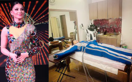 Actress Urvashi Rautela Prioritizes Self-Care with Pressotherapy