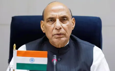 Defense Minister Rajnath Singh will be on a tour of Assam today, will attend the 21st convocation of Tezpur University.