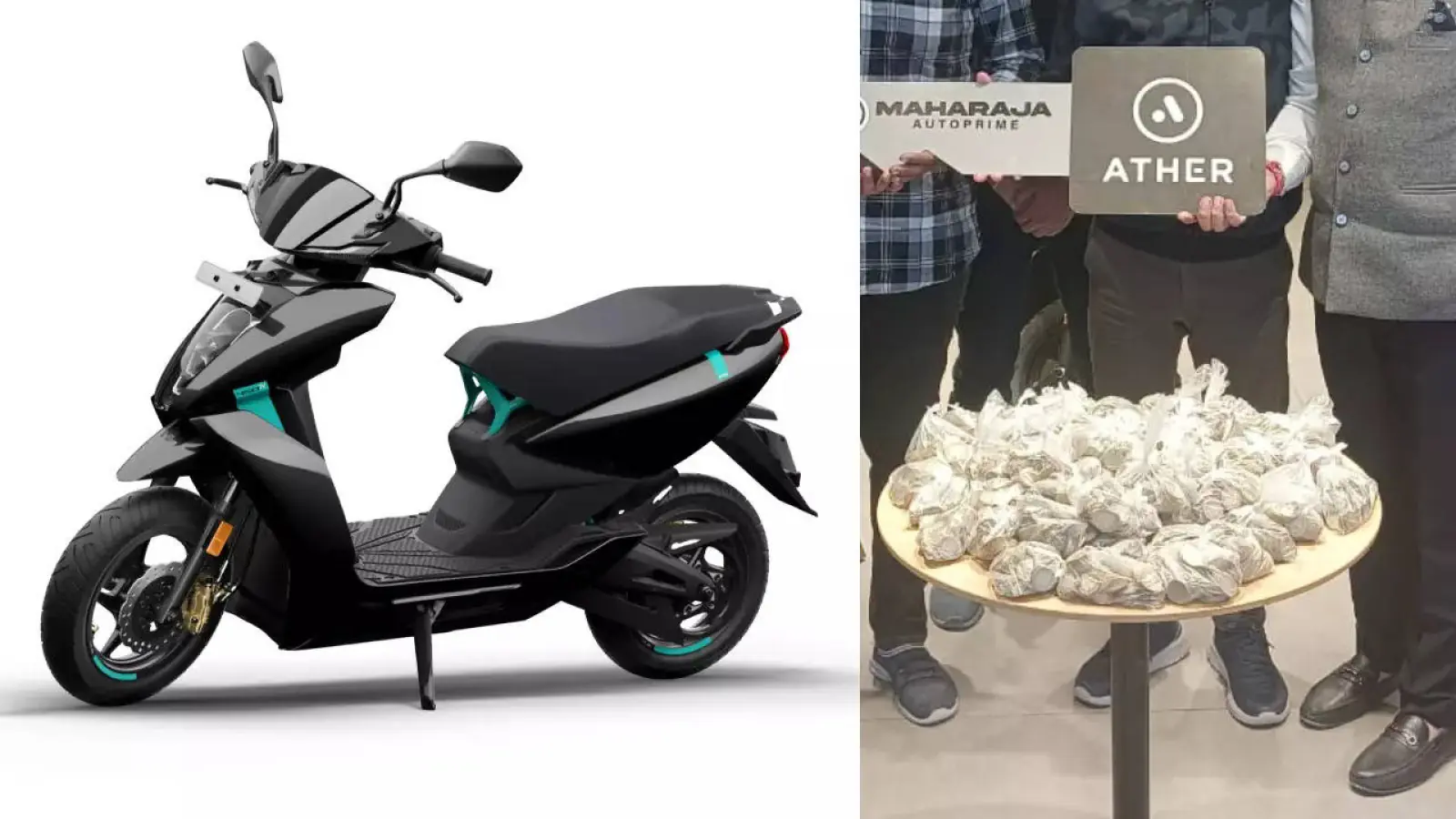 Customer of Ather Energy did wonders, brought home a new Electric Scooter with 10 rupee coins
