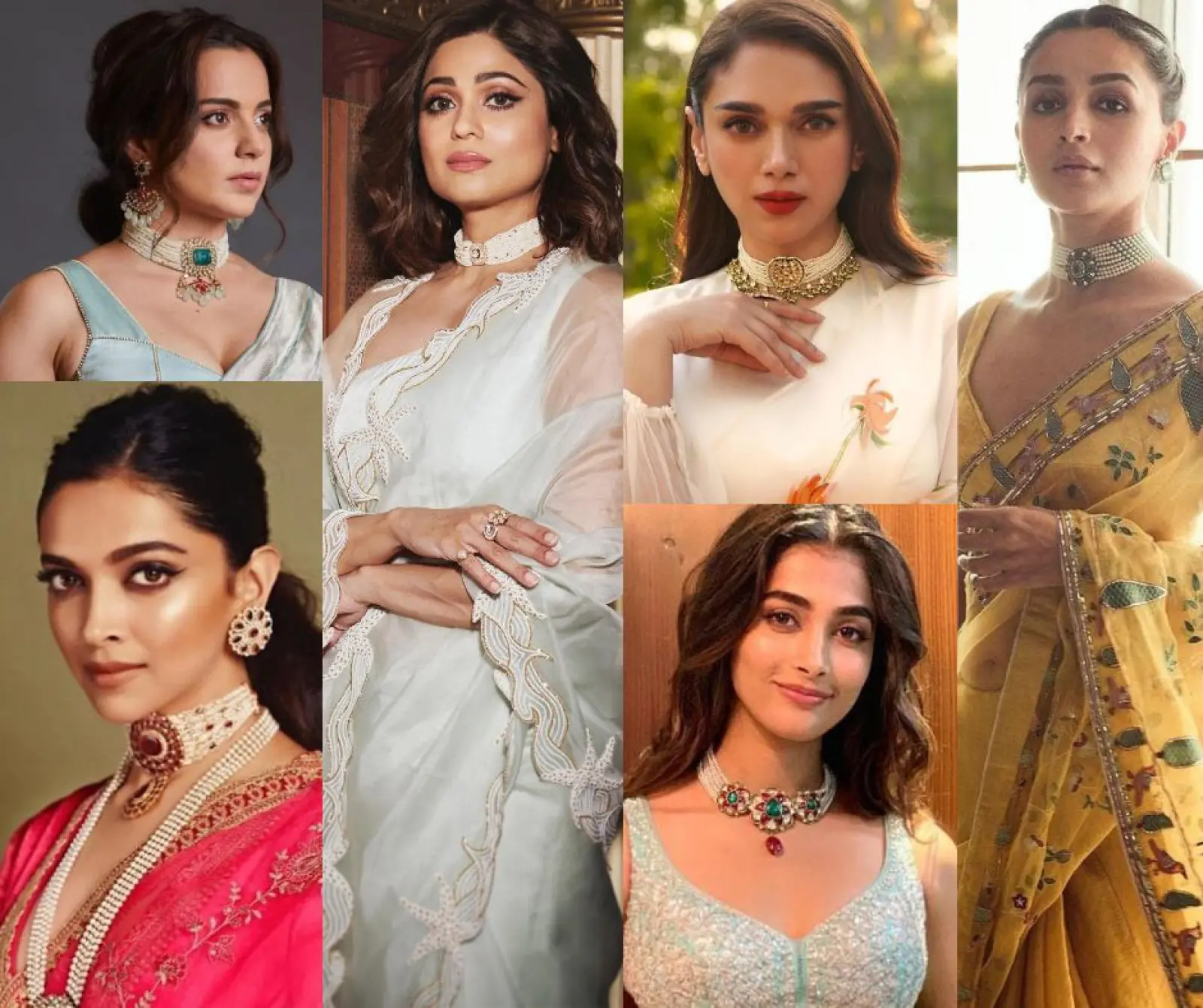 Kangana Ranaut to Shamita Shetty: Indian Actresses Embrace Chokers to Elevate Their Traditional Attire