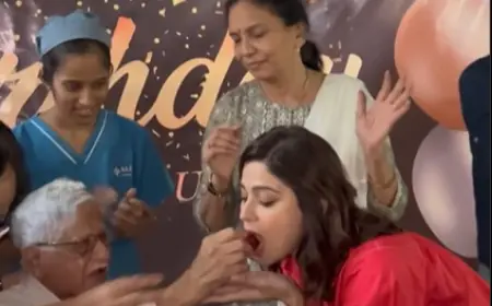 Shamita Shetty's Birthday Celebrations Include a Touching Visit to an Old Age Home