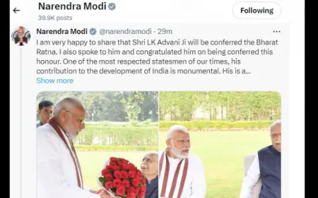 Bharat Ratna Award to Lal Krishna Advani, PM Modi congratulated, said this