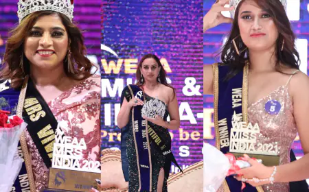Disha Karmakar became Weaa Miss India 2021, Swastika first runner up and Maroonmai was the second runner up