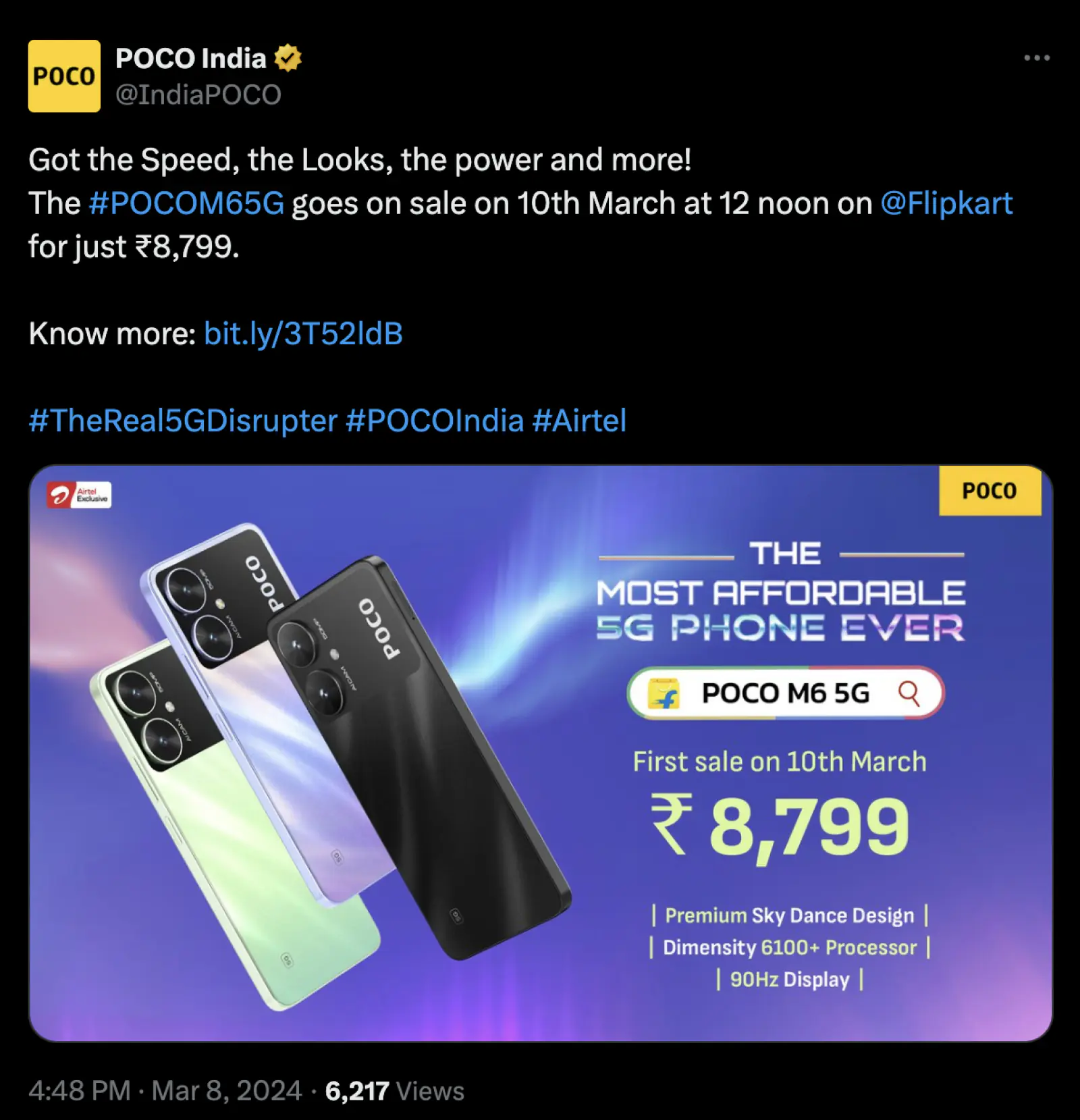 5G phone with a 50MP camera and a 5000mAh battery is incredibly affordable; it costs less than 9,000 rupees