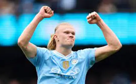 Haaland scored four goals including a hat-trick, Man City reduced the gap from top-running Arsenal