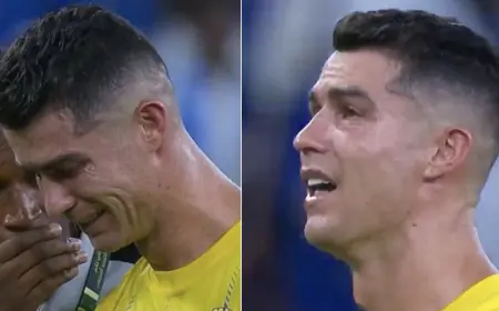 Cristiano Ronaldo burst into tears after losing the final, video went viral