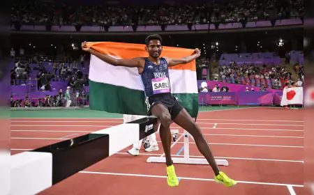 Avinash Sable won gold medal in 3000m steeplechase at National Inter-State Athletics Championships