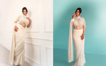 Tanishaa Mukerji is your ultimate alluring beauty in a classic white ensemble outfit, is a pro at channeling her inner angelic energy