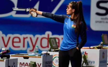 Shooting: Manu Bhaker advances to the final after placing third in the 10m Air Pistol Women's Qualification