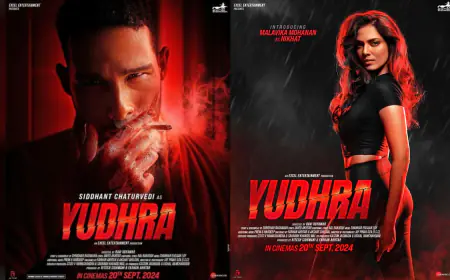 Excel Entertainment Unveils Stunning Character Posters of Siddhant Chaturvedi and Malavika Mohanan in 'Yudhra,' Trailer Out August 29