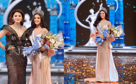 Rhea Singha Crowned Miss Universe India 2024, Pranjal Priya first and Chhavi Verg became second runner-up