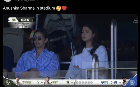 Virat Kohli got support of 'Lady Luck' in Perth, wife Anushka Sharma was seen cheering him in the stadium