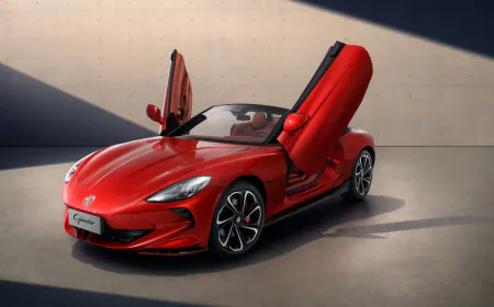 MG Cyberster teaser is out featuring several advanced features including electric scissor door, launching soon