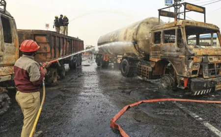 LPG tanker overturned on Jaipur-Ajmer highway, Bhankrota gas accident remembered