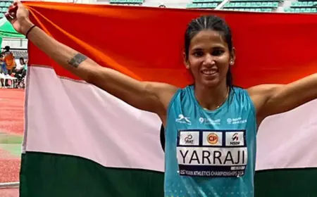 Asian champions Jyothi Yarraji wins gold medal with national record