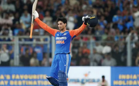 Abhishek Sharma broke the record of hitting the most sixes in an innings and scored 135 runs