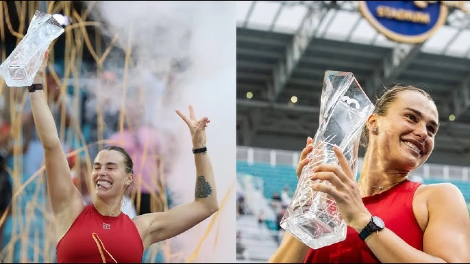 Aryna Sabalenka won the Miami Open title for the first time