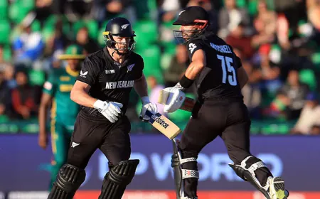 New Zealand set a target of 363 runs for South Africa due to Philip's storm after innings from Rachin Ravindra and Kane Williamson