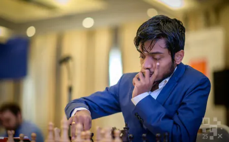 25-year-old Indian Grandmaster Aravindh Chithambaram is close to winning his first major title