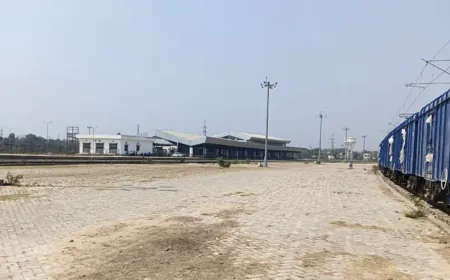 Another achievement of North-East Frontier Railway, the first goods train reached Nischintapur terminal of Tripura