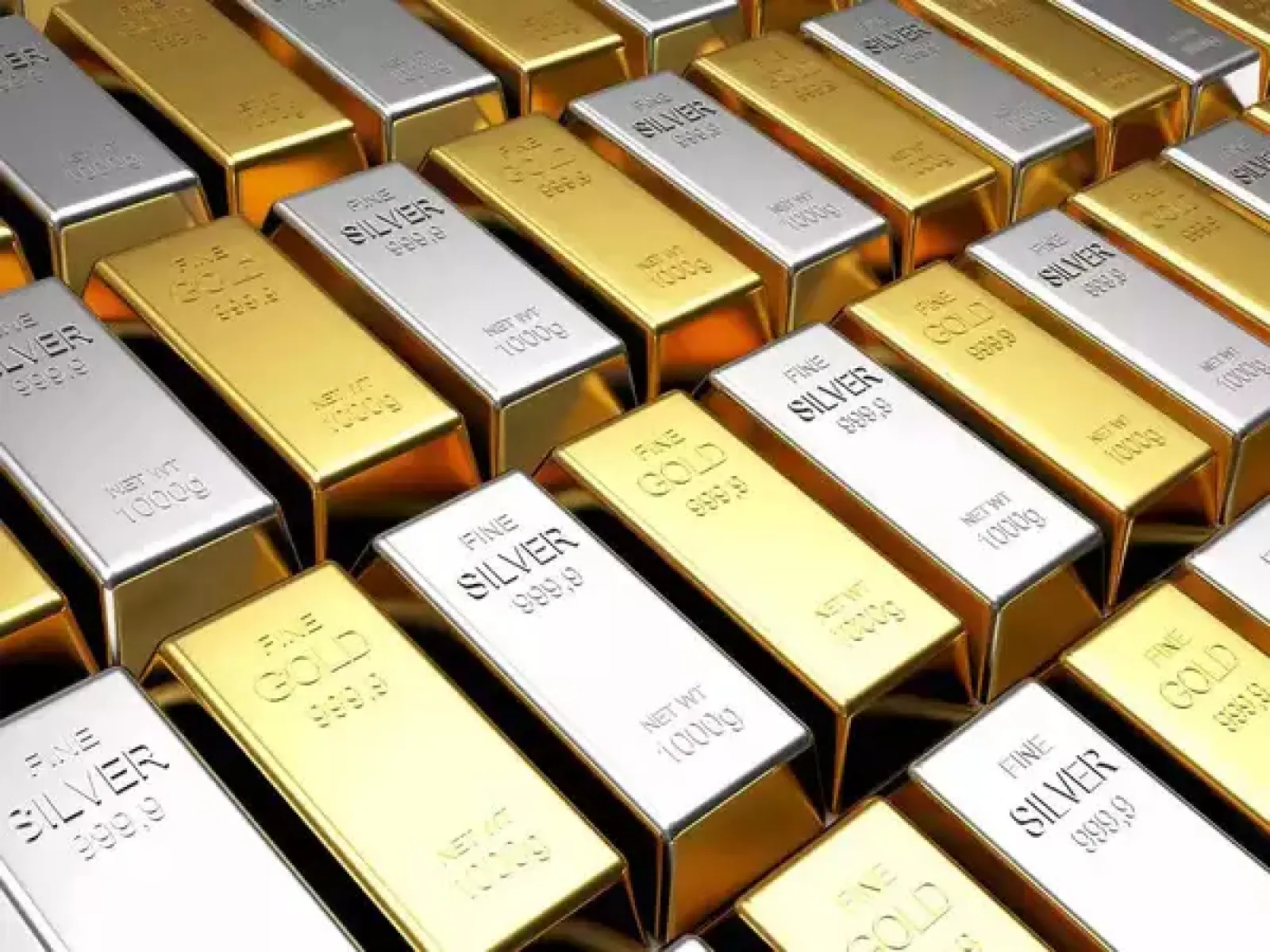 Gold in Delhi increased by ₹ 200 to a new record level of Rs 94350, silver fell by Rs 1000