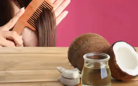Use coconut oil in summer like this,will  keep hair healthy and shiny