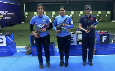 Suruchi beats Manu Bhaker in Shooting World Cup, wins two consecutive gold medals