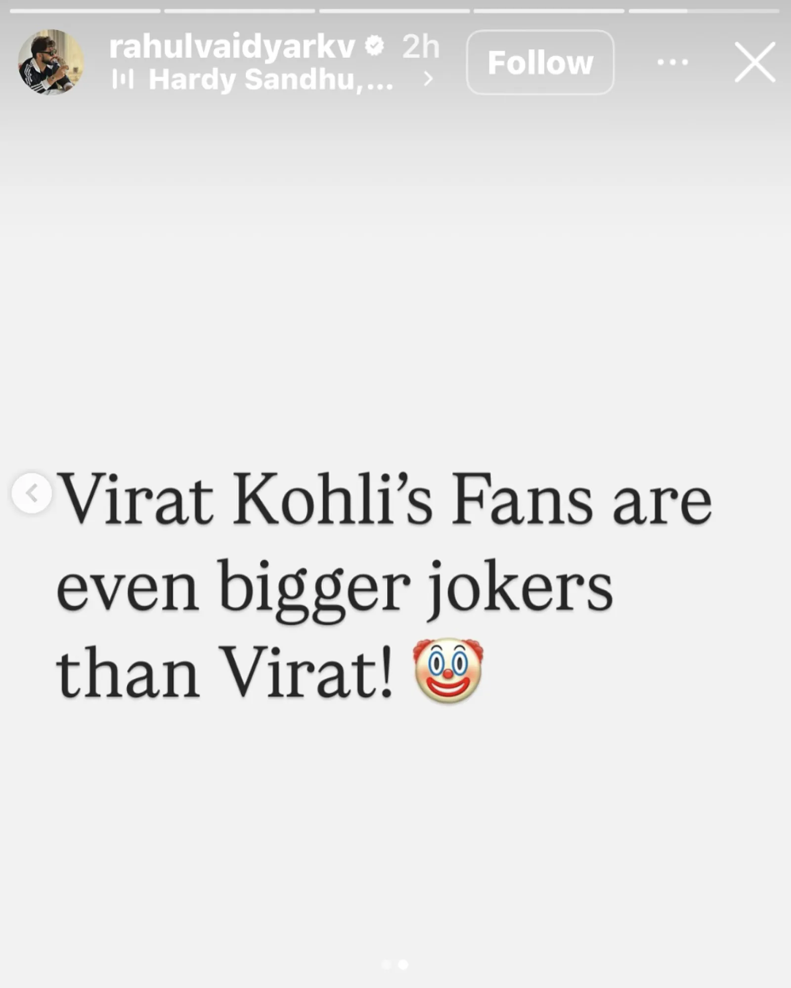 Rahul Vaidya's controversial statement about Virat Kohli and his fans, created a ruckus on social media